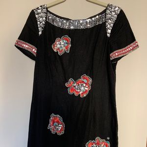 French Connection Lyndsey Sequin Flower Dress